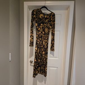 Black and Gold Patterned Dress